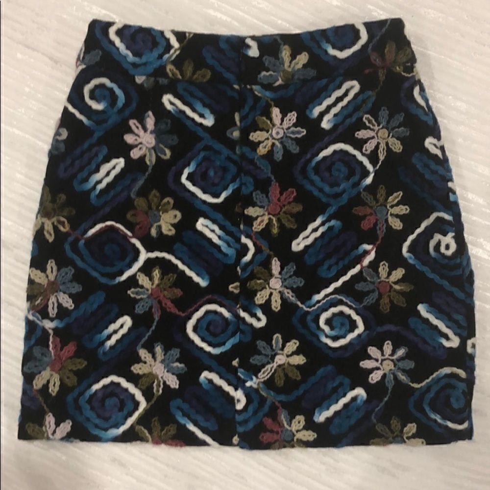NWOT Zara Multi Color Stitch Mini Skirt - Picture 3 of 6